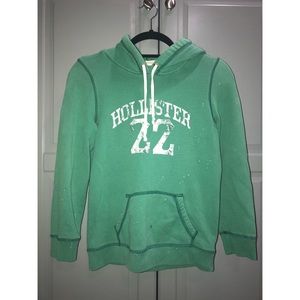 Hollister Paint Splatter Crop Hoodie
